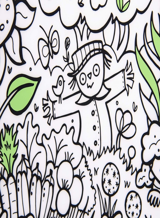 modern-twist 10 x 14 Reusable, Waterproof Coloring Mark-Mat Sheet for Kids, 100% Food-Grade Silicone, Pack of 1, Garden Play - Image 5